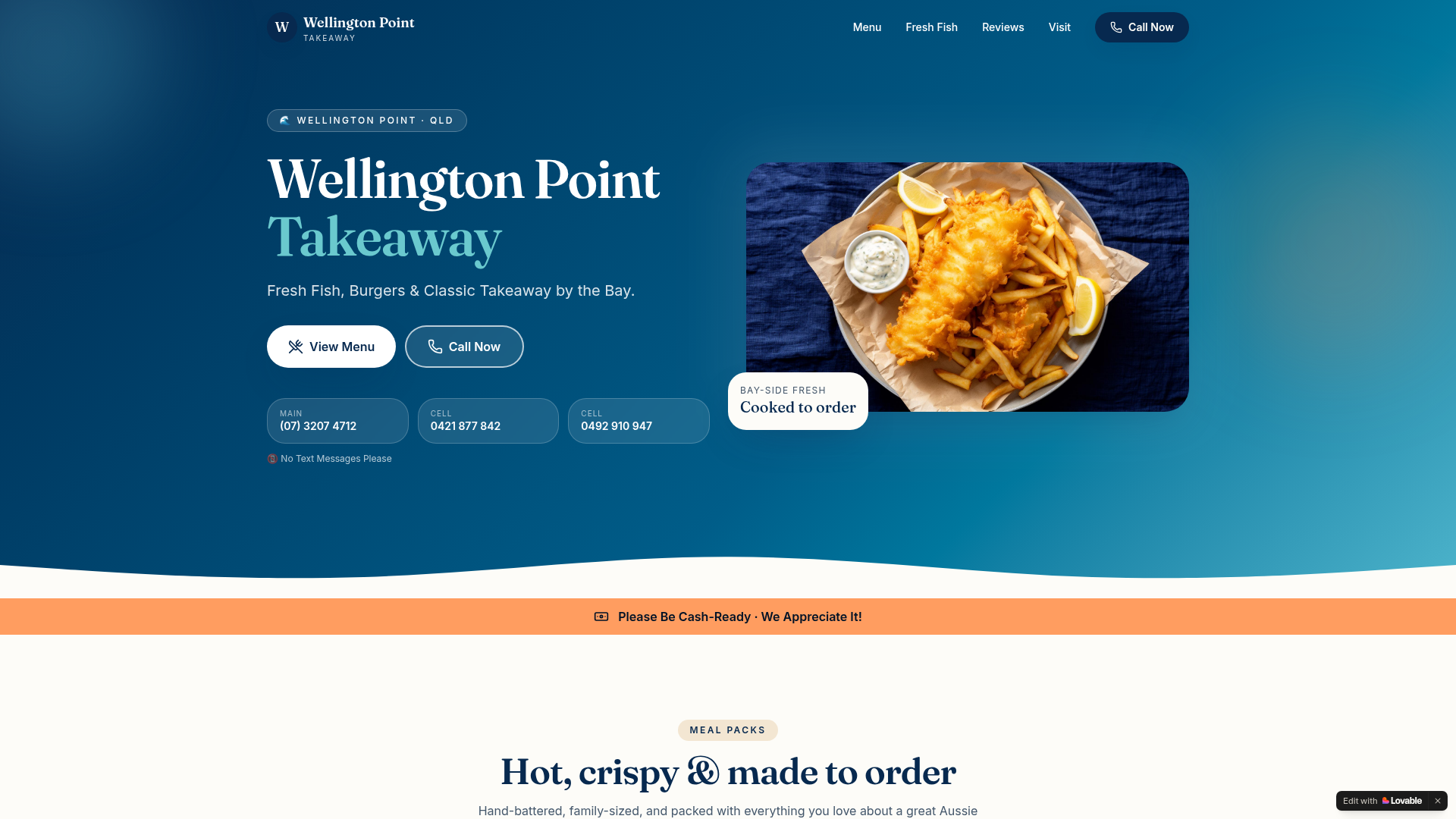Bay Bites Cafe website