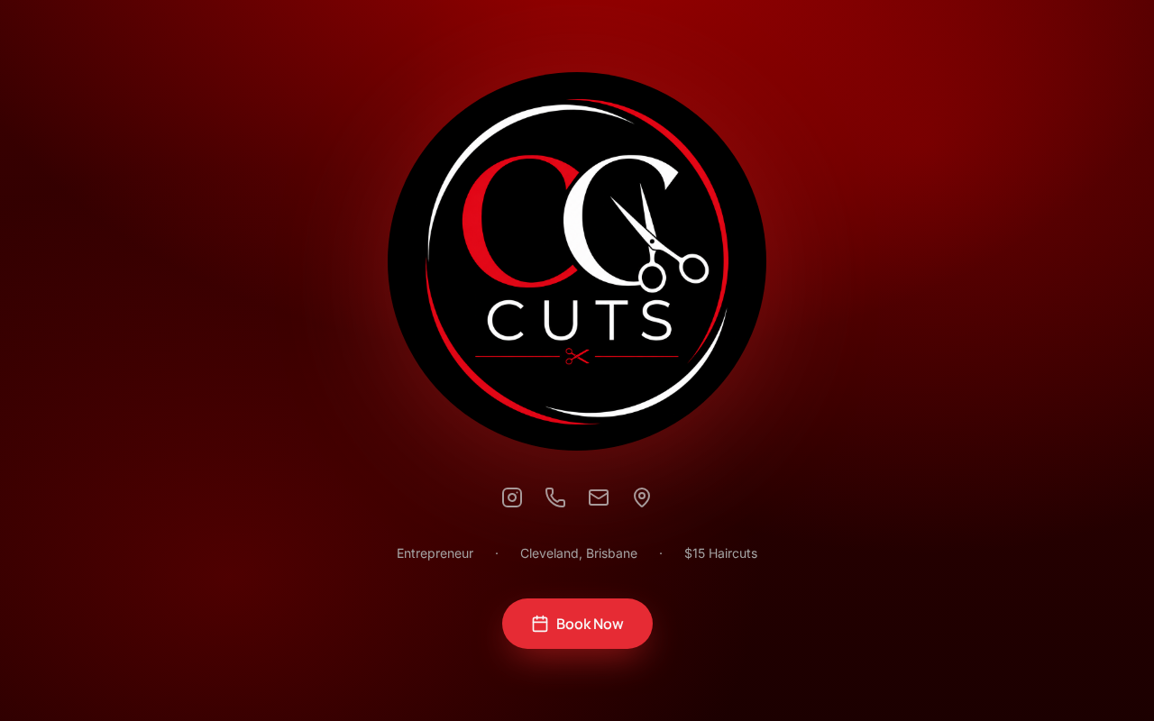 CC Cuts Barber website
