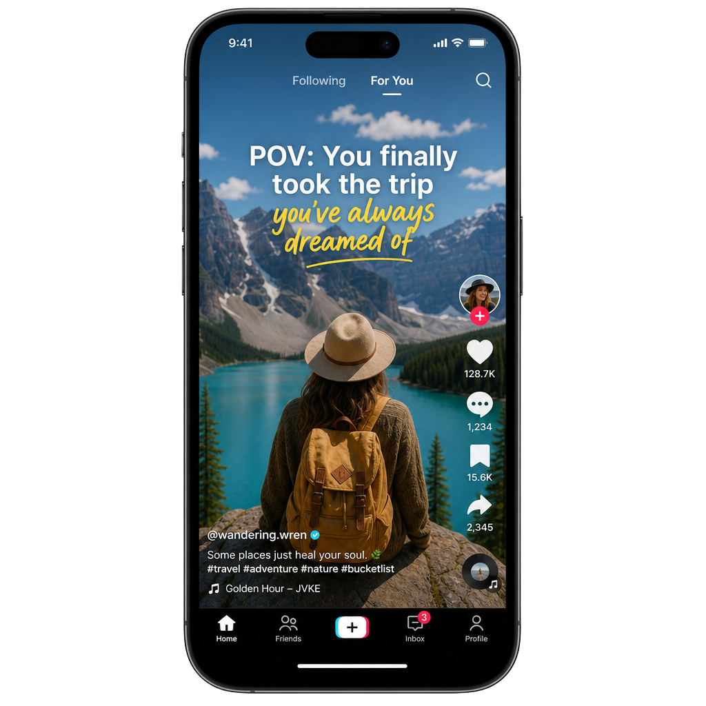 Social media reels on smartphone